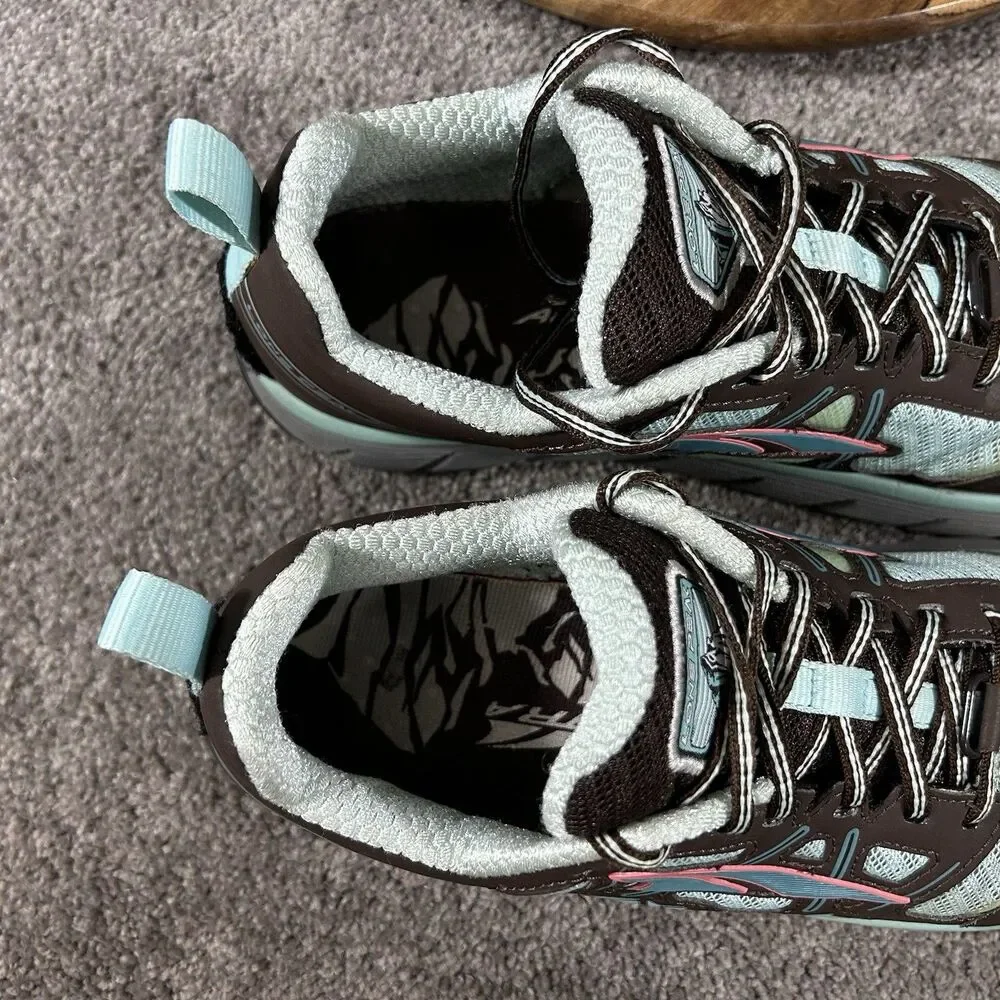 Altra Lone Peak 3.0 Women’s Size 8 Brown Teal Zero Drop Trail Running Shoes Used